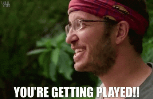 Man in Glasses and Headband Says Youre Getting Played