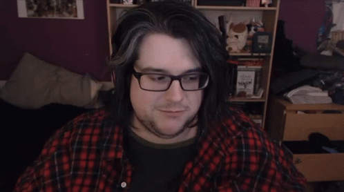 Man In Glasses And Plaid Shirt GIF
