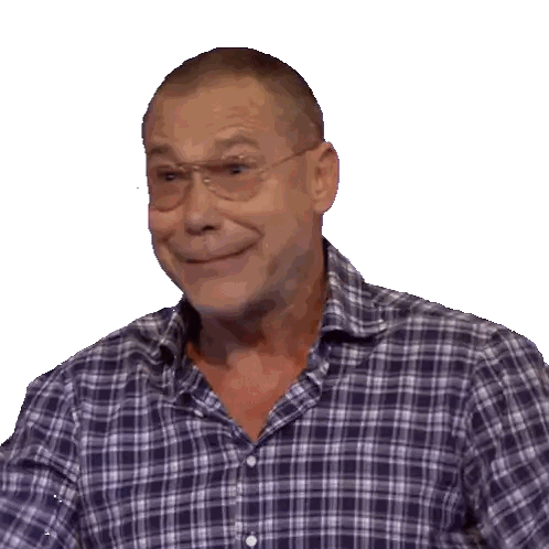 Man in Glasses and Plaid Shirt Surprised