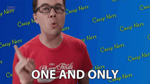 Man In Glasses And Red Shirt Saying One And Only GIF