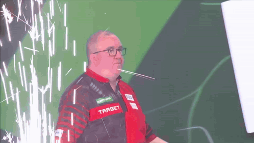 Man in Glasses and Red Target Shirt