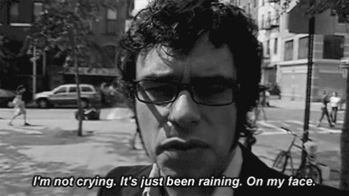 Man In Glasses And Suit I'm Not Crying GIF