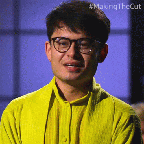 Man In Glasses And Yellow Shirt #MakingTheCut GIF