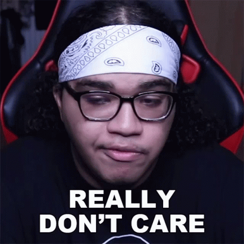Man In Glasses Bandana Says Really Don't Care GIF