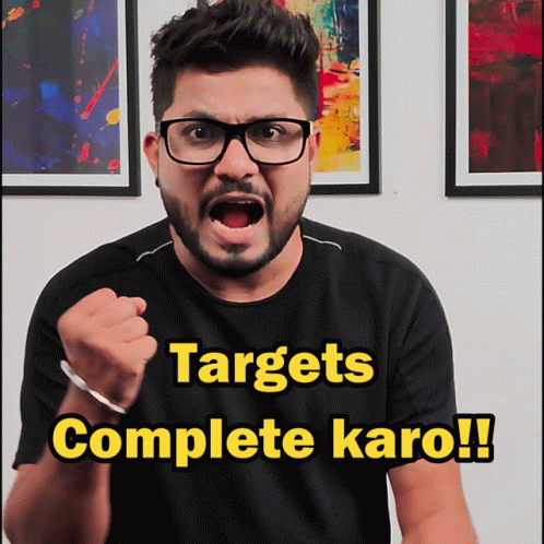 Man In Glasses Black Shirt Targets Complete Karo GIF