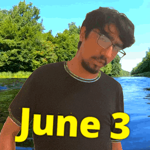 Man in Glasses by River June 3