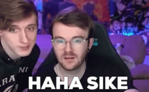 Man in Glasses Saying Haha Sike