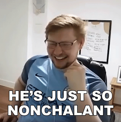 Man in Glasses Smiling Nonchalant
