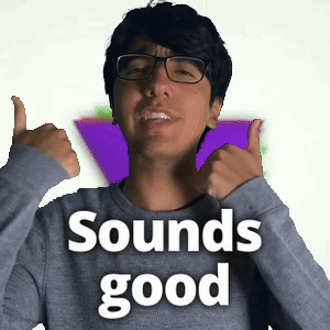 Man in Glasses Wearing Sounds Good Shirt Thumbs Up