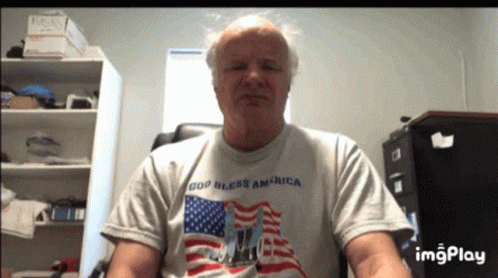 Man in God Bless America T-Shirt