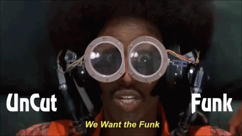 Man in Goggles Saying We Want The Funk