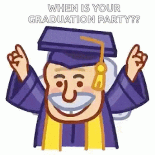 Man In Graduation Cap And Gown Celebrating GIF