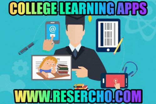 Man In Graduation Cap Pointing At Laptop GIF