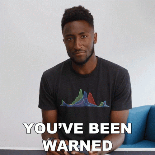Man in Graph T-Shirt Says You've Been Warned