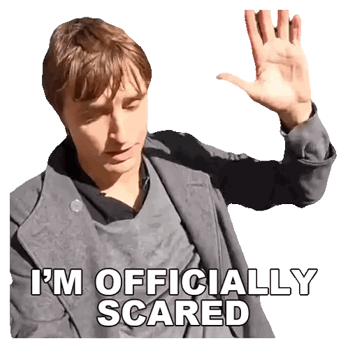 Man in Gray Coat Says I'm Officially Scared
