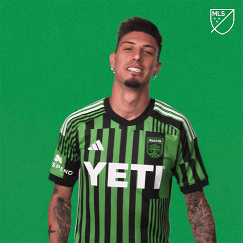 Man In Green And Black Striped Yeti Jersey GIF