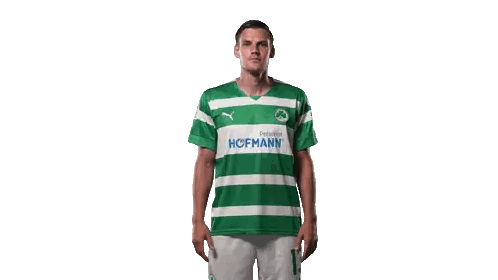 Man in Green and White Hofmann Shirt