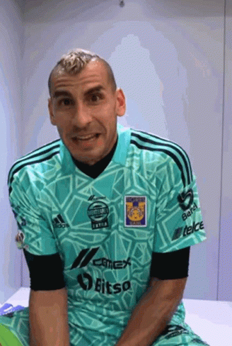 Man In Green Bitsa Shirt GIF