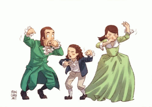 Man In Green Coat And Woman In Green Dress Holding Child GIF