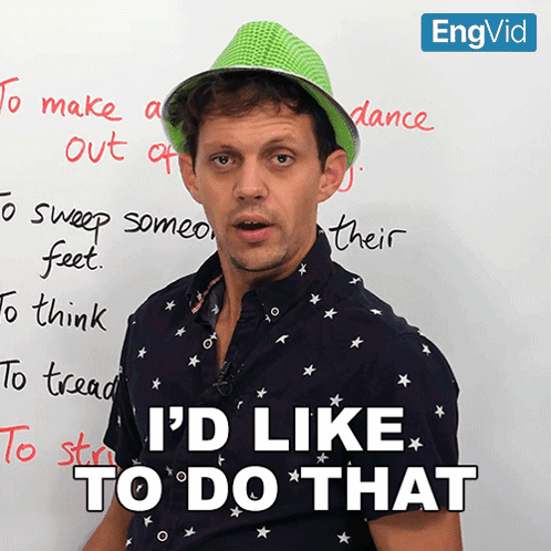 Man in Green Hat and Black Shirt Says I'd Like to Do That