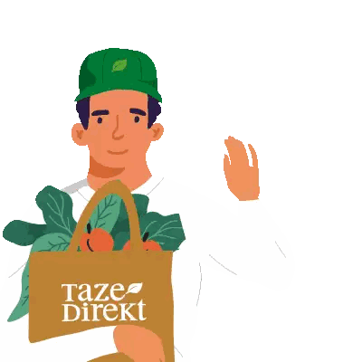 Man in Green Hat Holding Taze Direkt Bag