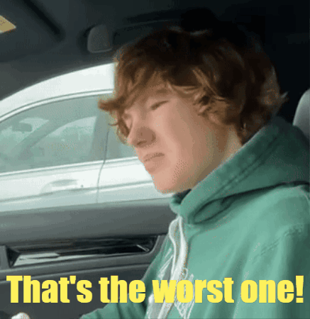Man in Green Hoodie in Car Saying That's the Worst One