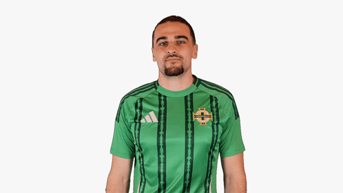 Man in Green Ireland Shirt