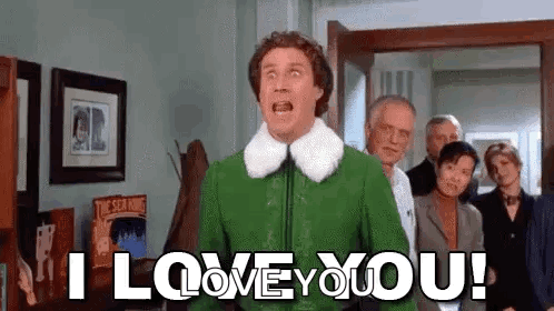 Man In Green Jacket Saying I Love You To Group GIF
