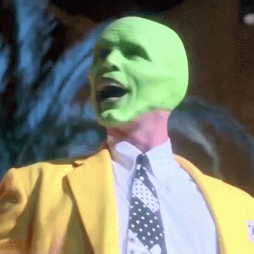 Man in Green Mask, Yellow Suit, and Tie