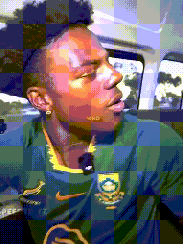Man In Green Nike Shirt Saying Who GIF