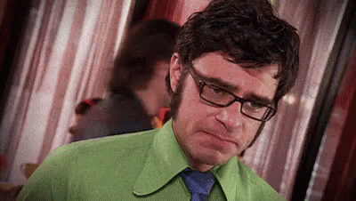 Man In Green Shirt And Tie Making Funny Face GIF