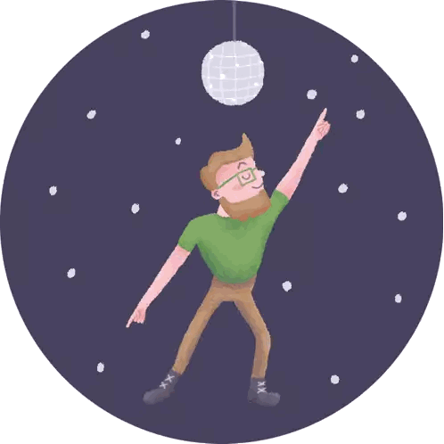Man in Green Shirt Dancing Under Disco Ball