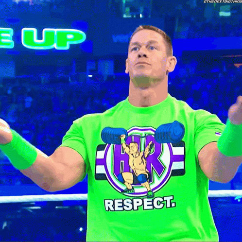 Man In Green Shirt Saying Respect GIF