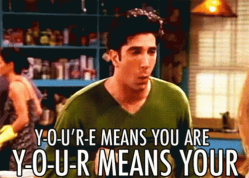 Man in Green Shirt Saying Y-O-U-R Means You Are