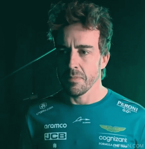 Man In Green Shirt With Aramco JCB And Peroni GIF