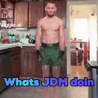 Man In Green Shorts Saying Whats Jdm Doin GIF