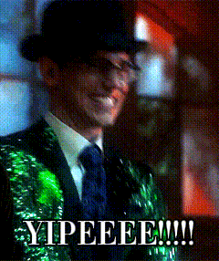 Man in Green Suit and Top Hat Yipeeee