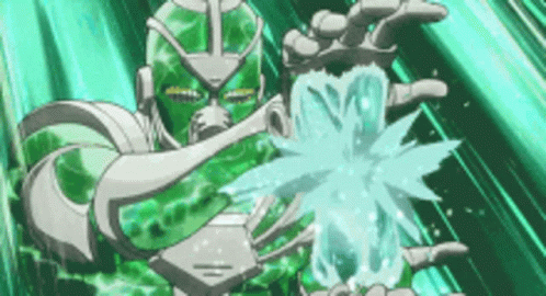 Man In Green Suit Holding Green Object GIF