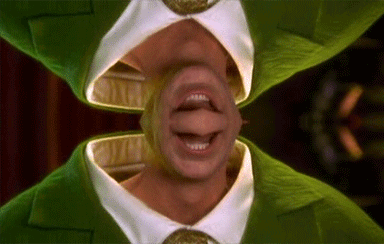 Man In Green Suit White Shirt Mouth Open GIF