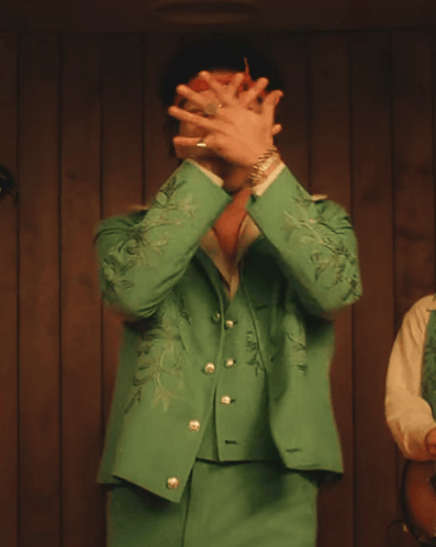 Man In Green Suit With T GIF