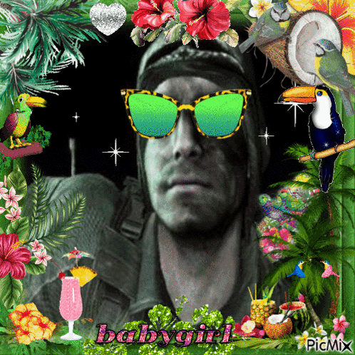 Man In Green Sunglasses Saying Babygirl GIF