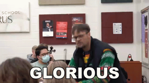 Man in Green Sweater Glorious