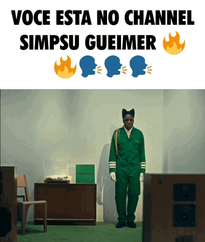 Man In Green Uniform Voce Esta No Channel Simpsu Guimer GIF