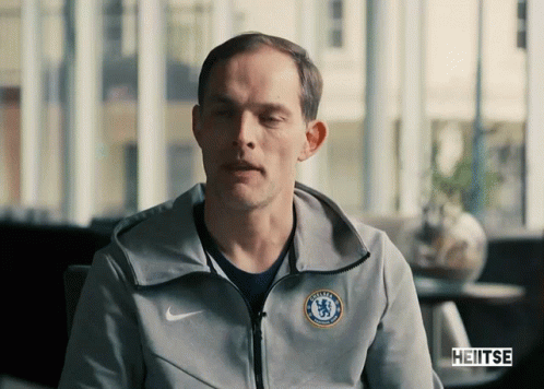 Man In Grey Nike Jacket With Chelsea Logo GIF