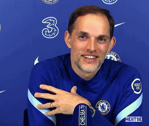 Man In Grey Nike Jacket With Chelsea Logo GIF