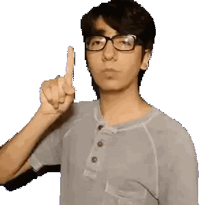 Man in Grey Shirt Pointing Up