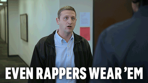Man In Hallway Even Rappers Wear 'Em GIF