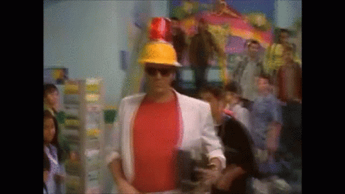 Man In Hard Hat And Sunglasses Dancing GIF