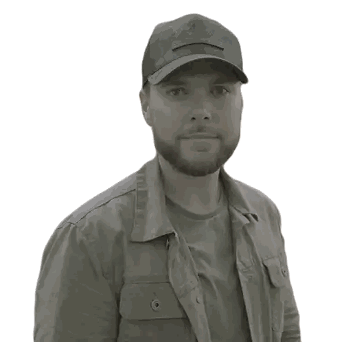 Man in Hat and Jacket Giving Peace Sign