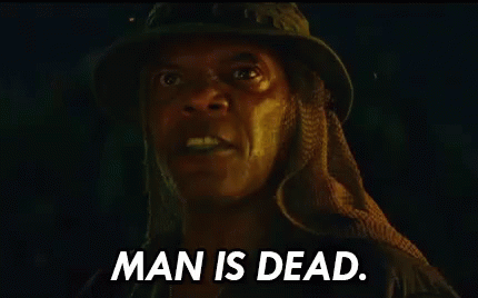 Man in Hat and Scarf Saying Man is Dead